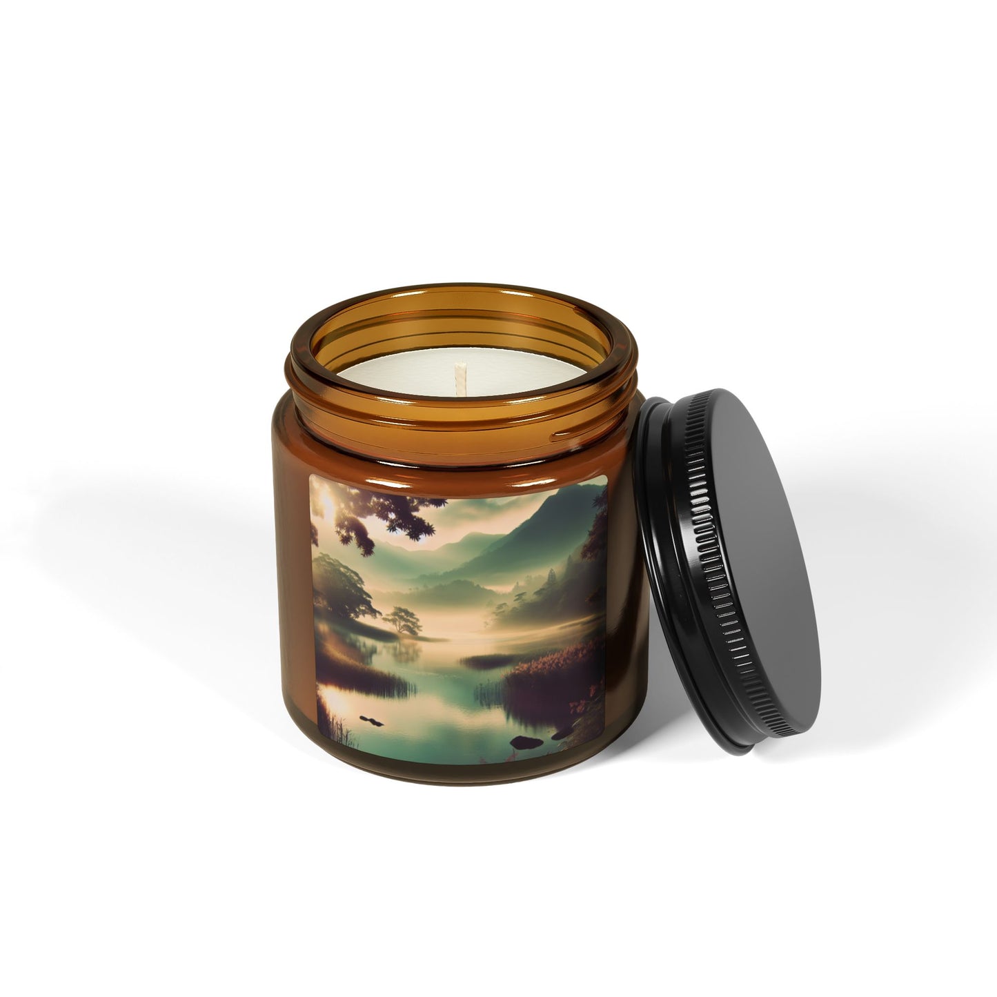 Scented Soy Candle (Multi-Size, Amber Jar)